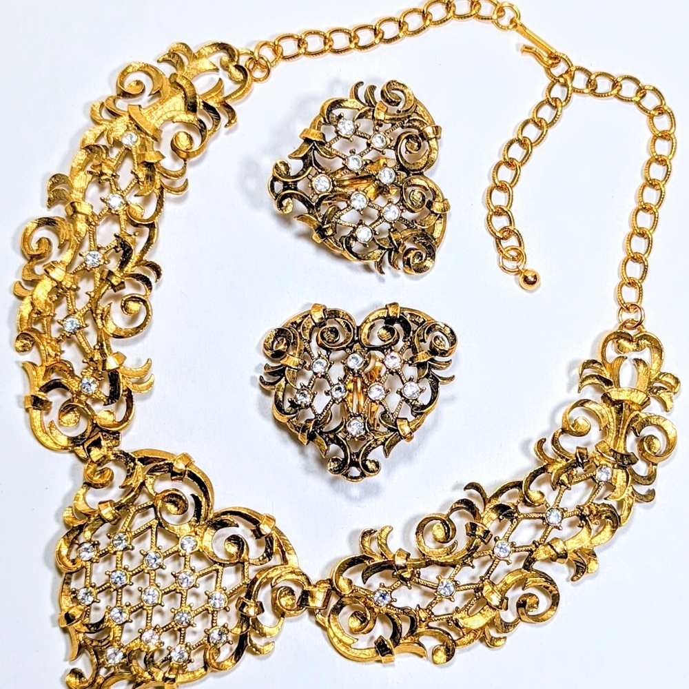 Vintage Antoinette Heart Set by Jose Barrera for Avon